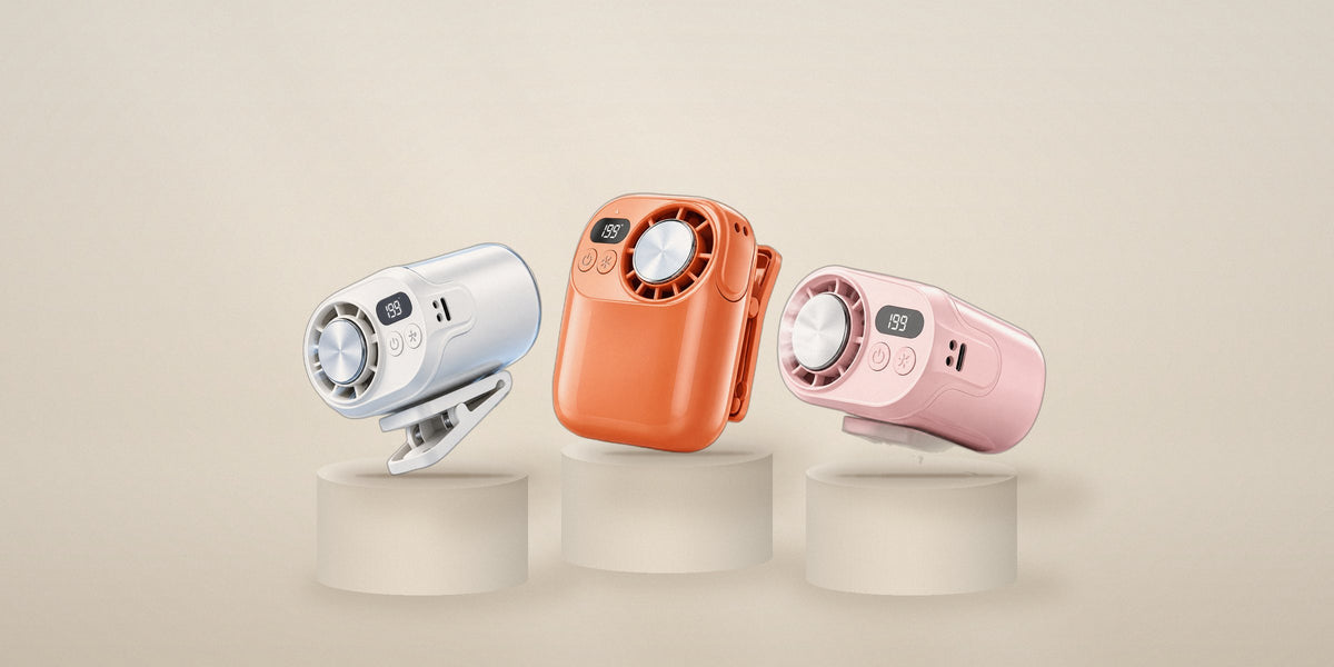 Fan Club Waist Fan in white, orange and pink